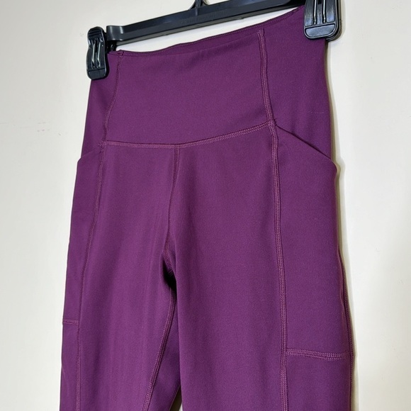 Girlfriend Collective Compressive Pocket Leggings in Plum Size XS - Picture 4 of 7